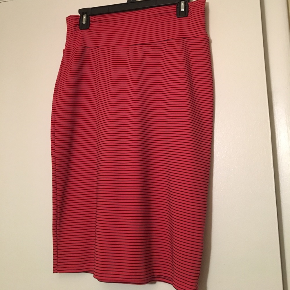 Lularoe medium cassie. Hot pink with black stripes