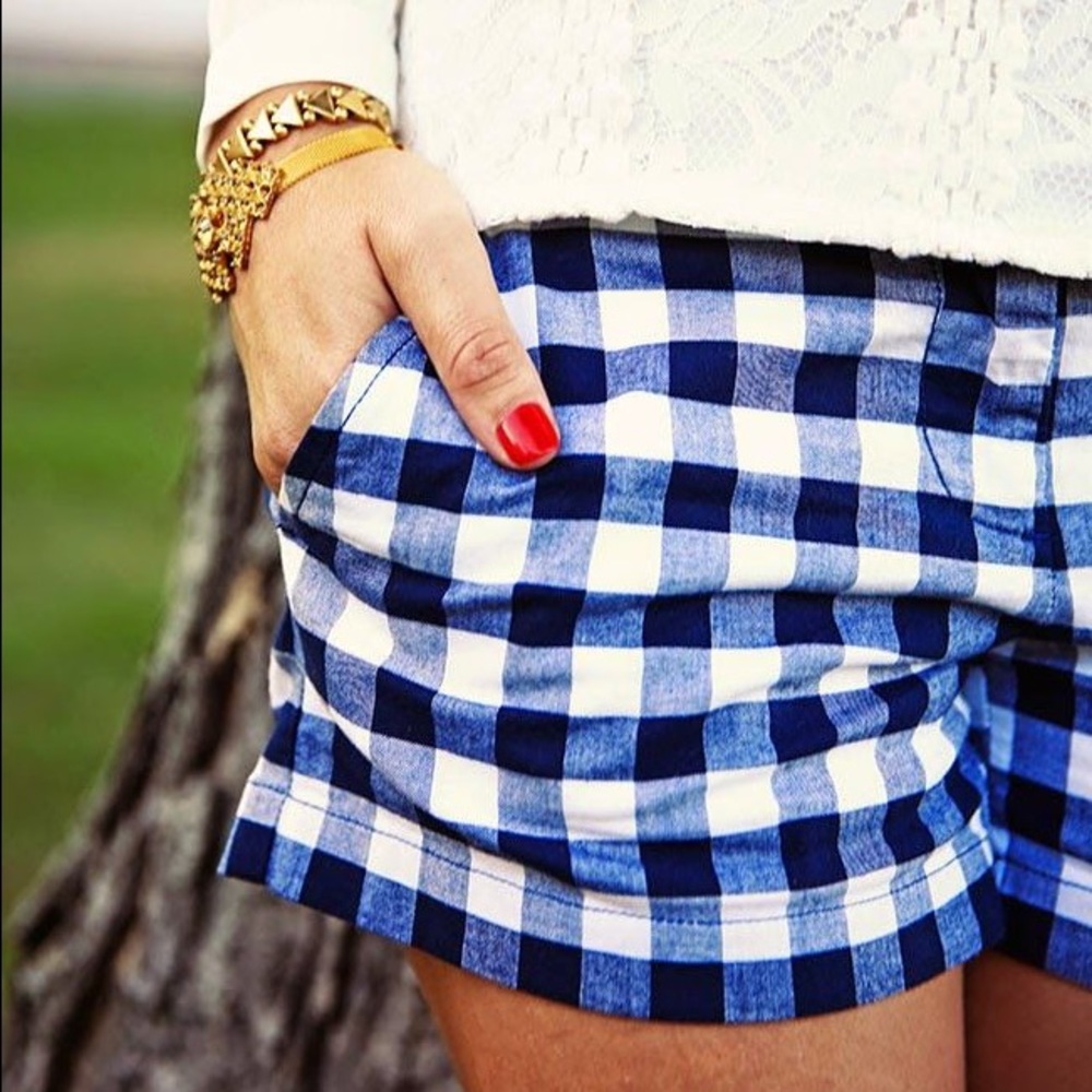 Abercrombie Cute Stretch Gingham Girls Shorts