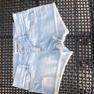 Abercrombie kids light denim shorts