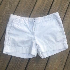 Lands' End white chino shorts