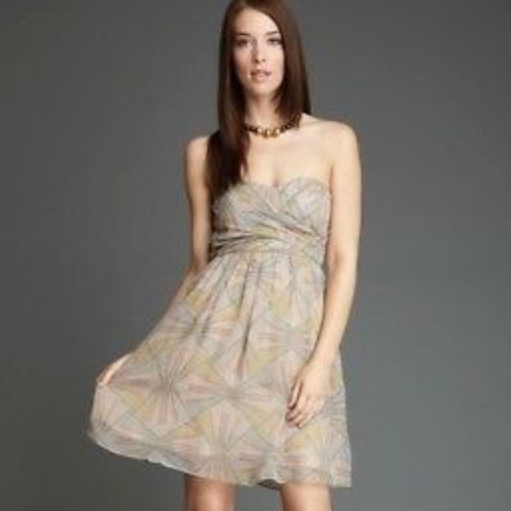 Matty M Strapless Pastel-Colored Dress