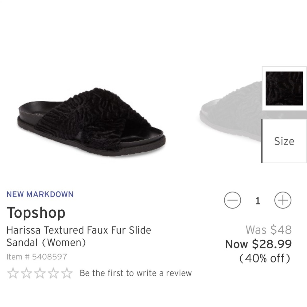 Black Topshop Slides 😍 - Picture 5 of 5