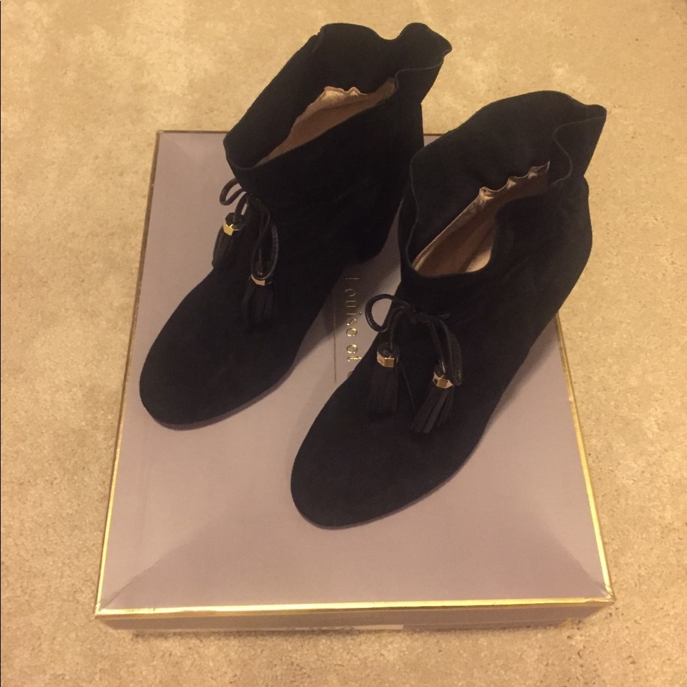 Louise et Cie Black Booties with Tassels