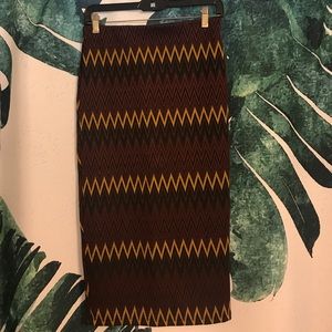 Zara - Pencil Skirt - chevron print