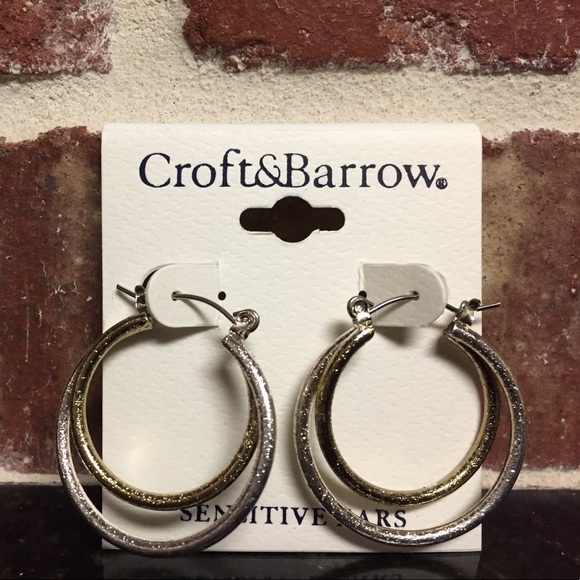 NWT Croft and Barrow - Double Hoop Earrings - Picture 3 of 7
