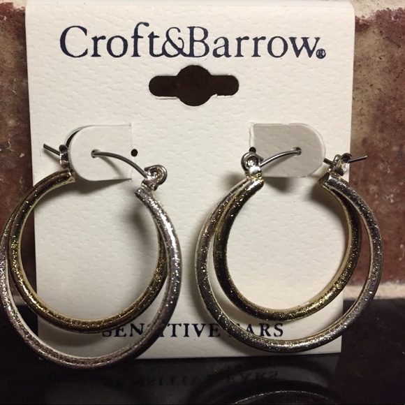 NWT Croft and Barrow - Double Hoop Earrings - Picture 4 of 7