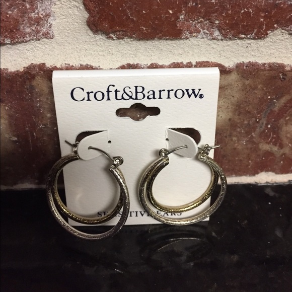 NWT Croft and Barrow - Double Hoop Earrings - Picture 7 of 7