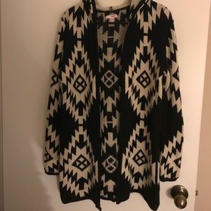 Black and White Aztec Cardigan