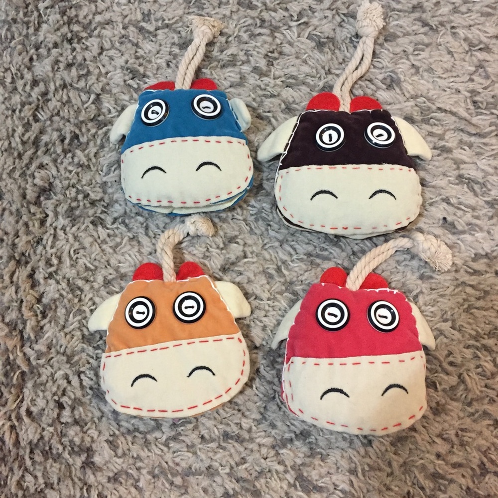 HANDMADE Plush Cow Keychains