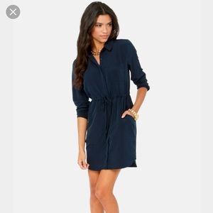 Navy shirt dress