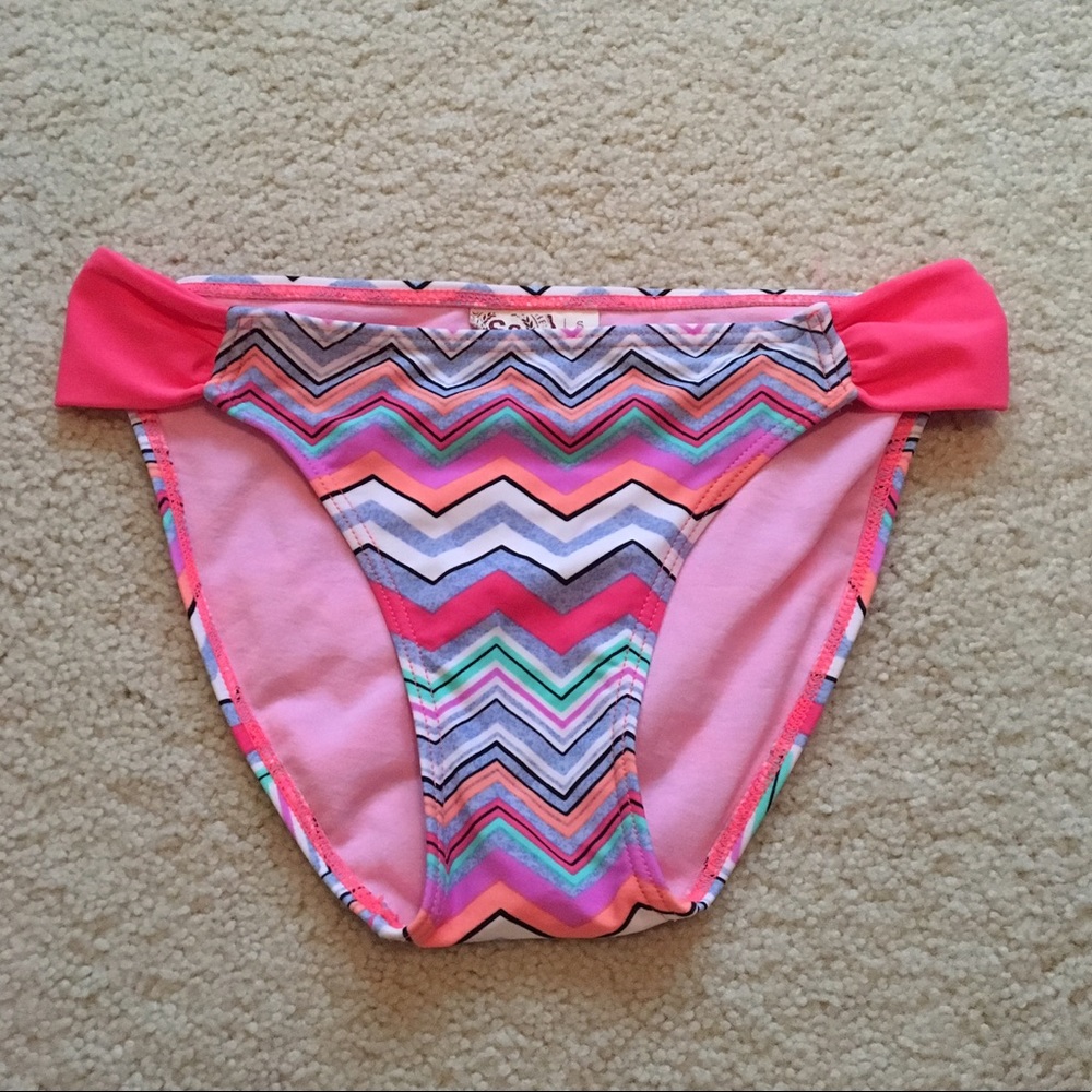Multi-Colored Chevron Bikini Bottoms