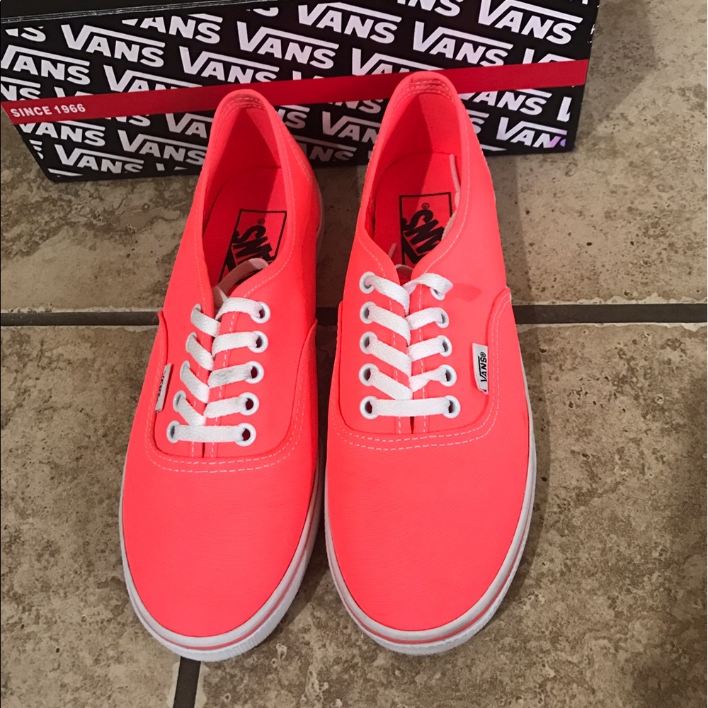Women's Florescent Orange Vans