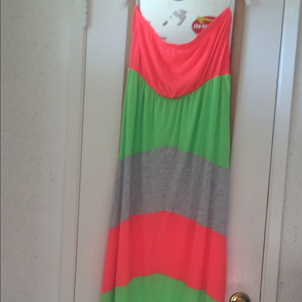 Women strapless maxi long dress maternity  2xl-3xl