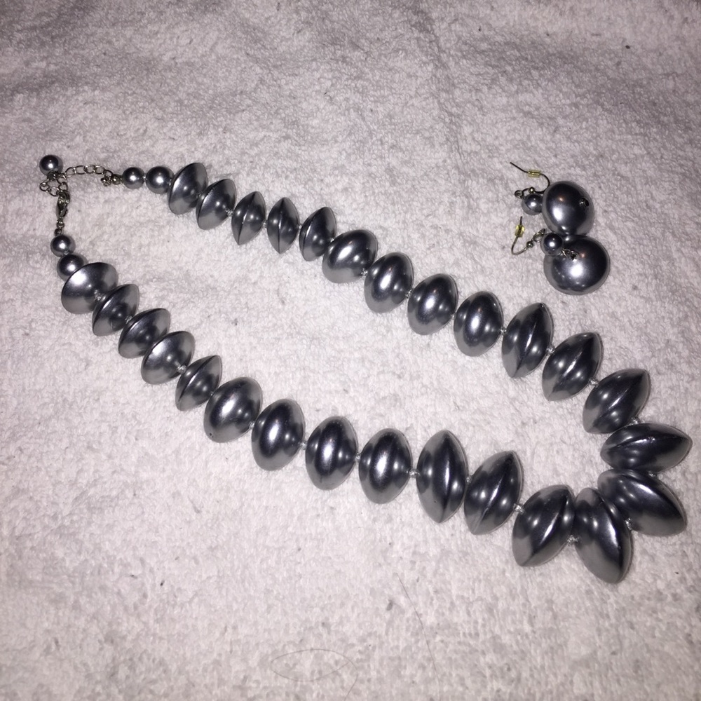 Metallic Grey jewelry set