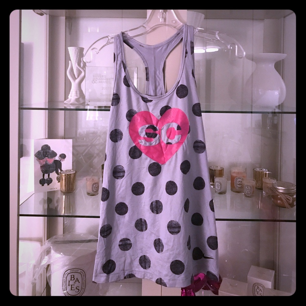 Nike Dri-Fit SoulCycle polka dot Racerback Tank