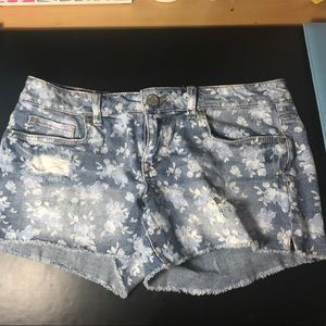 Floral Denim Shorts