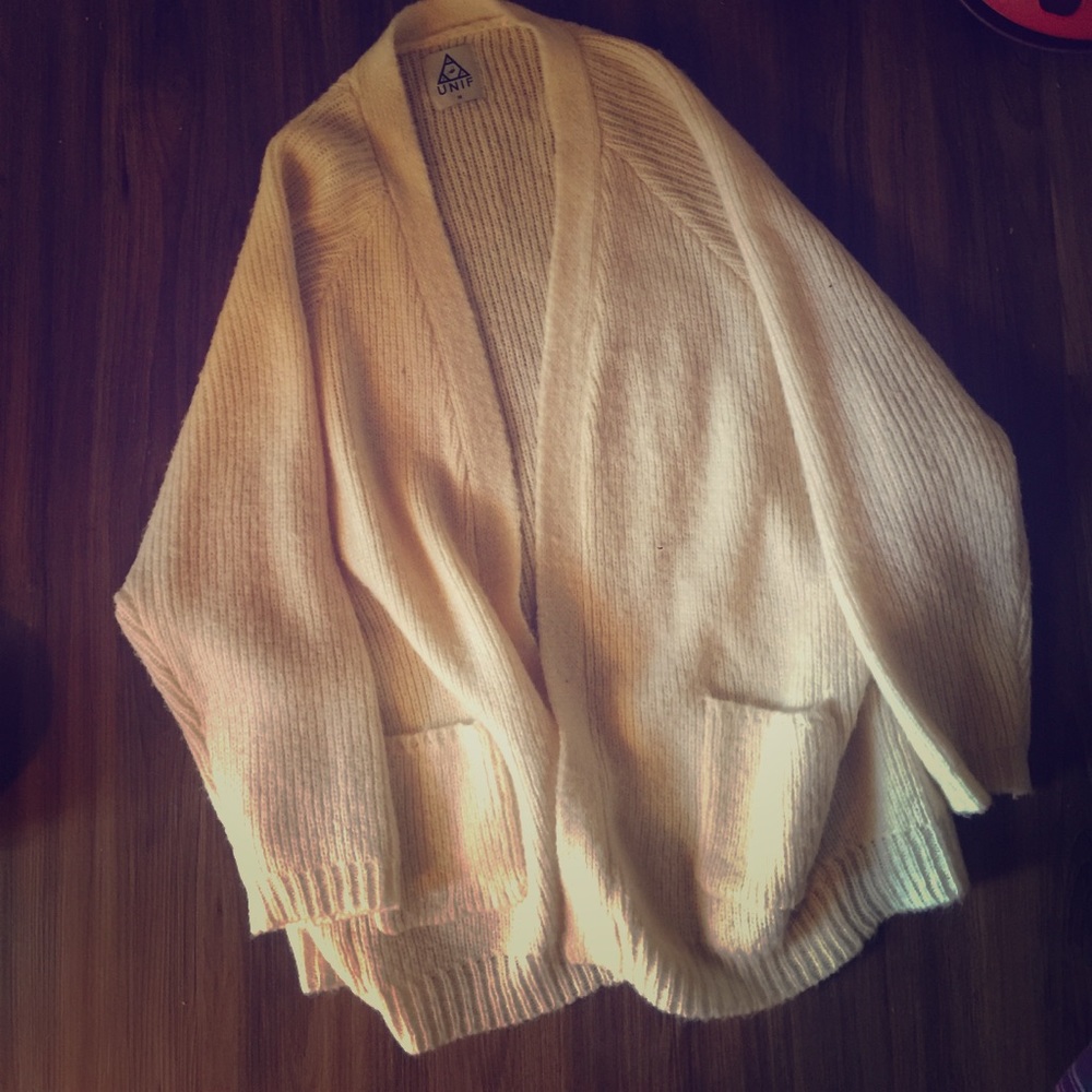 SOLD UNIF brand new never used white hole cardigan