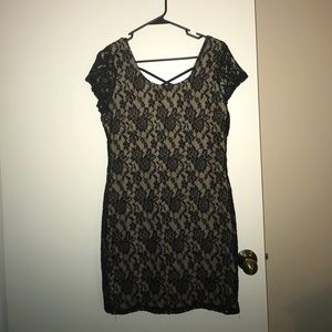 Black lace dress