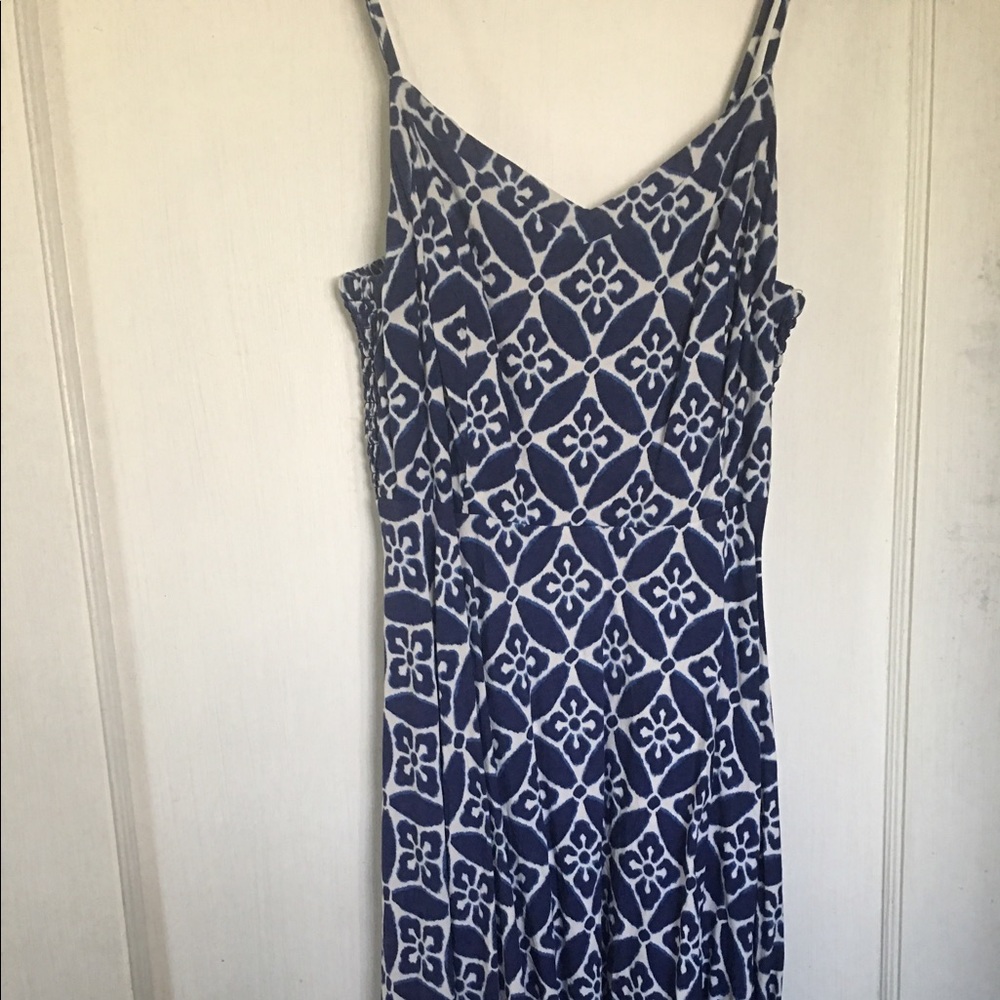 Indigo Batik Print Dress