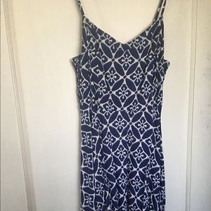 Indigo Batik Print Dress