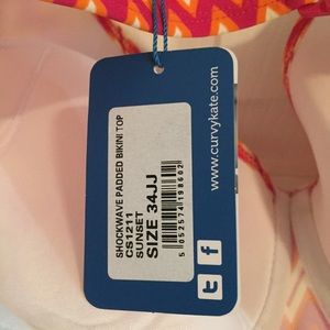 Curvy Kate Swimwear Shockwave Padded Bikini Top Sunset CS1211 NEW Select Size