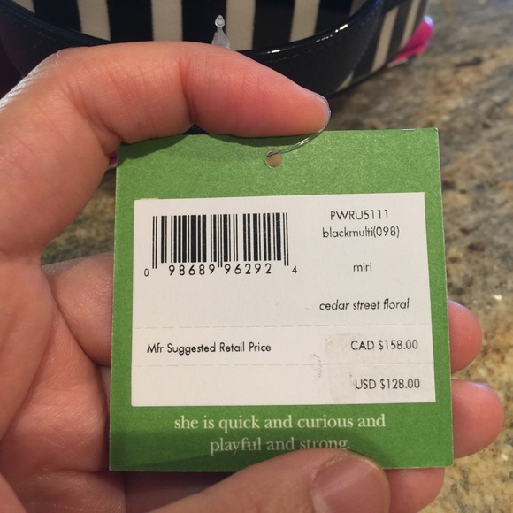 NWT Kate Spade black/blue Miri Cedar Street tote - Picture 6 of 6