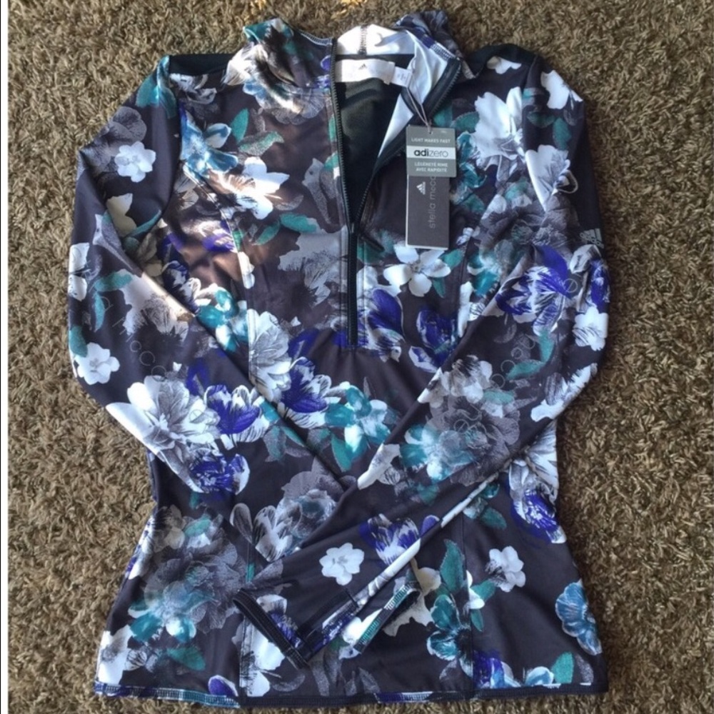 New Adidas Stella McCartney floral pullover MED