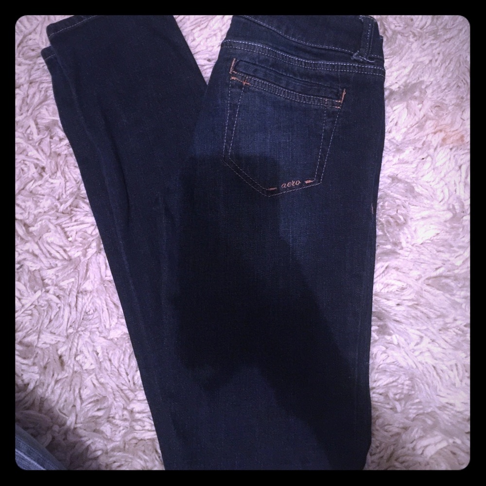 Blue skinny jeans