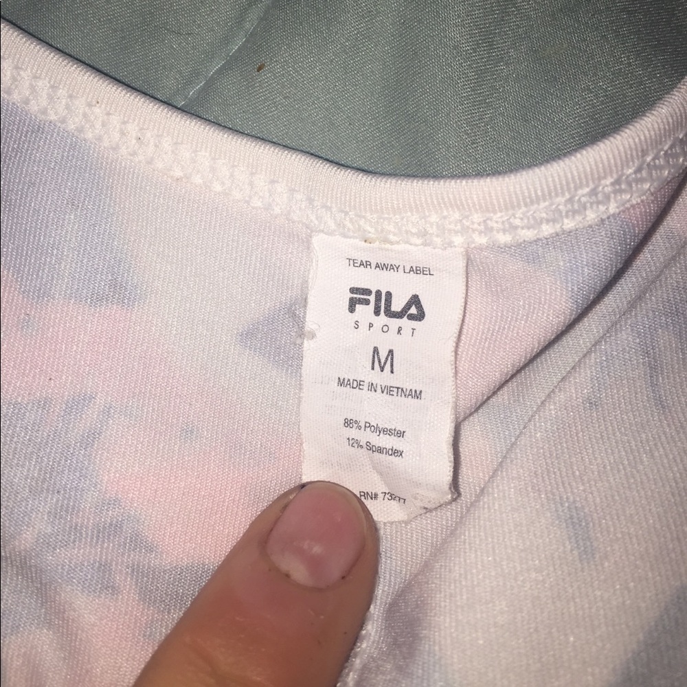 Floral Fila Racerback Tank - Picture 2 of 4