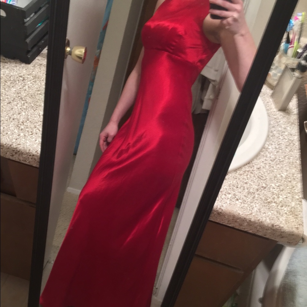 NWT Red Satin Formal Dress