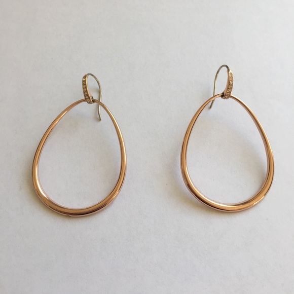 Stella & Dot Stella & Dot Rose Gold Goddess Teardrop Earrings from