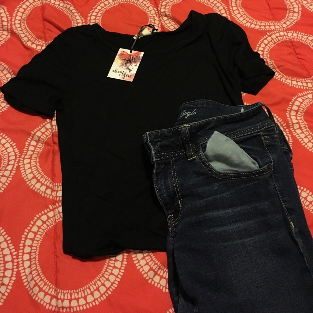 Black T-shirt Bodysuit
