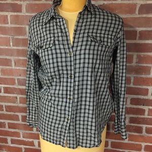 Chaps Soft Plaid Button Down Cotton