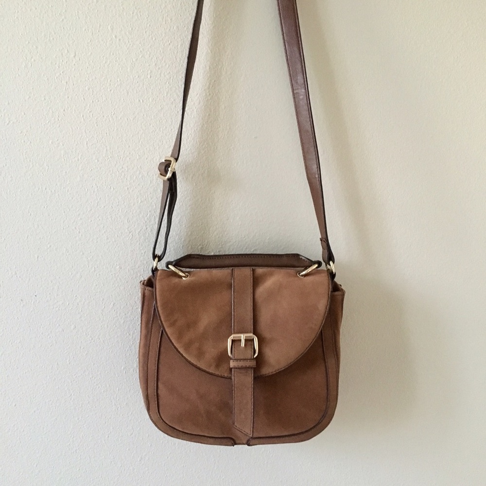 Suede Saddle Bag