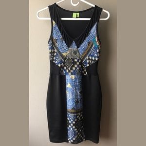 One of a Kind Mesh top Skinny Black Dress
