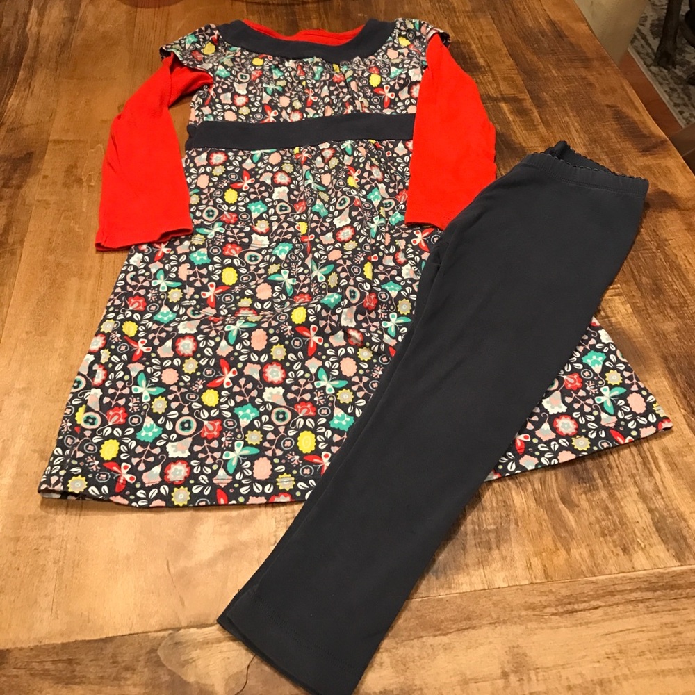 Tea Collection dress, tshirt, leggings