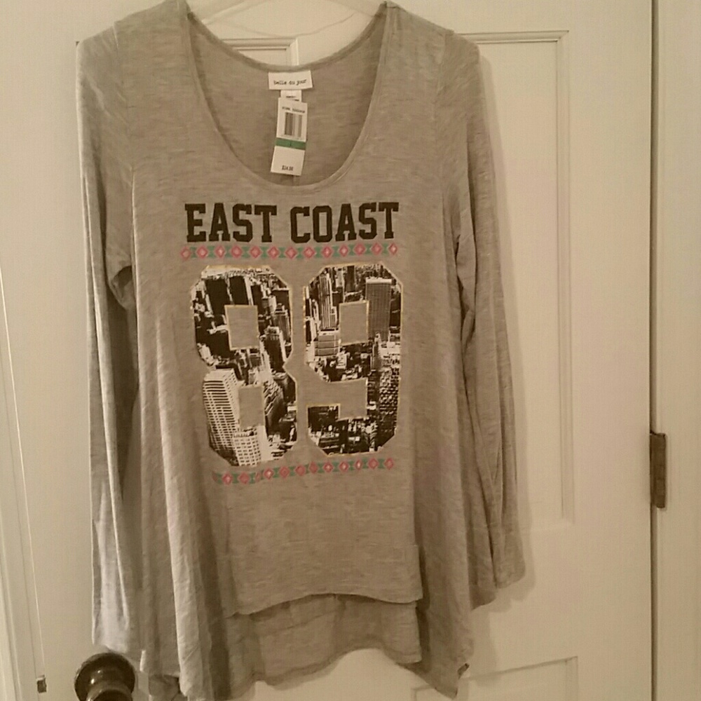 BRAND NEW W/ TAGS,belle du jour long sleeve tshirt