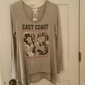 BRAND NEW W/ TAGS,belle du jour long sleeve tshirt