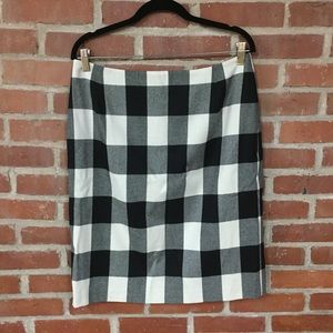 Brooks Brothers NWT Large Scale Plaid Wool Skirt