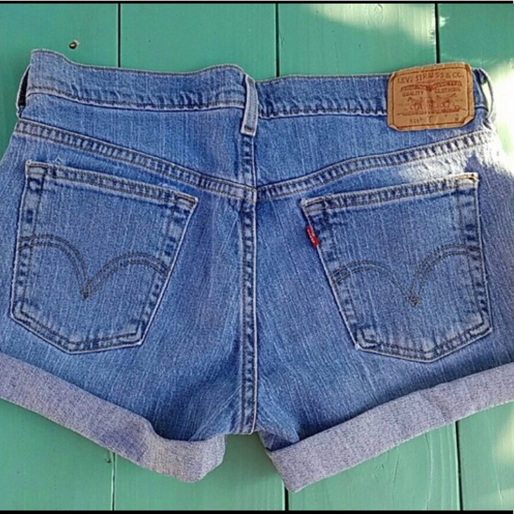 Levi's High Waisted Denim Shorts
