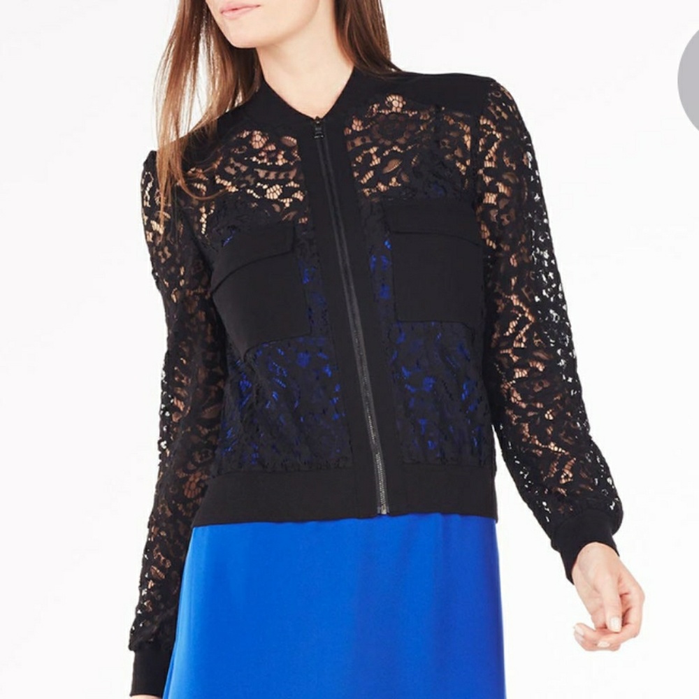 Bcbg MaxAzria Black Lace Top