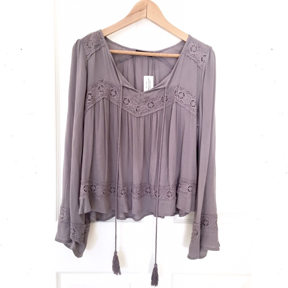 Lavender Bell Sleeve Top