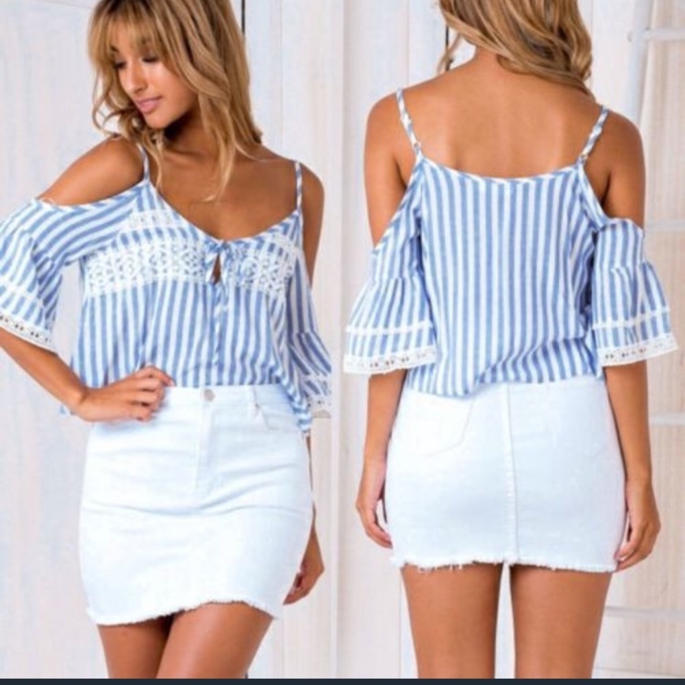Last one sale !!! Off the shoulder cute summer top