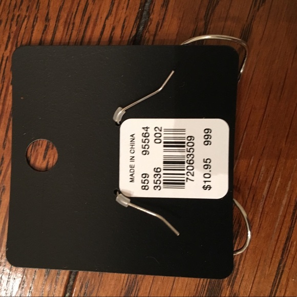 NWT Silver Tone Triple Orbit Dangle Earrings - Picture 2 of 2