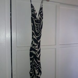 Zebra print sexy fitted dress.