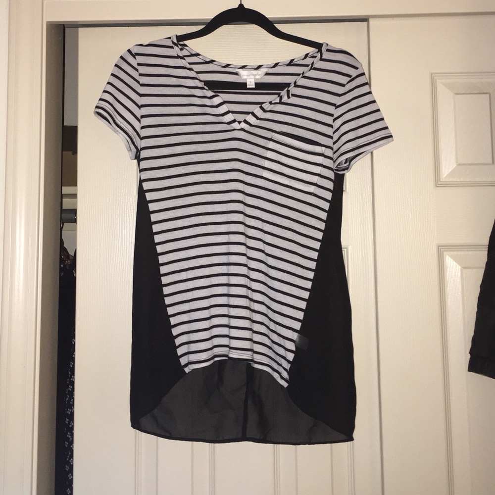 Black and white stripped top