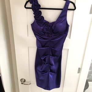 Purple satin dress