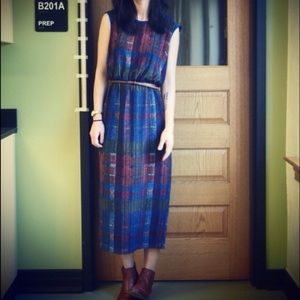 Anthropologie HD in Paris Plaid Midi Dress