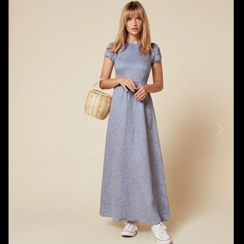 Reformation 100% Linen Maxi Dress