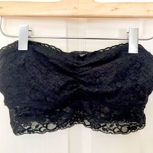 Black Lace Bandeau Top